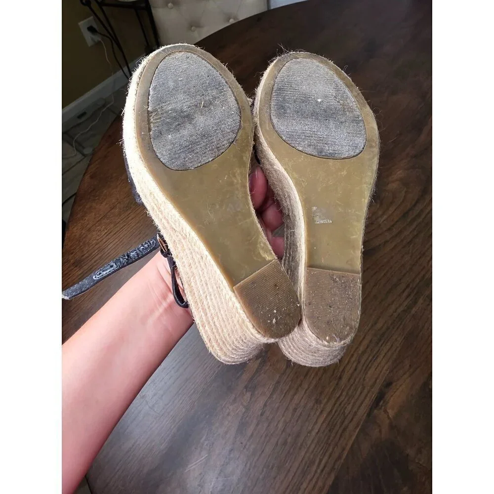 G by‎ Guess platform sandals wedges Black women size 7